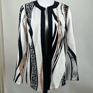 Dennis Basso Printed Luxe Crepe Jacket Size 4 NWOT